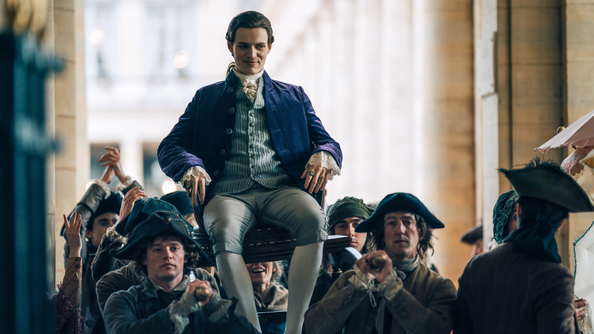 Orleans is carried through the streets in Marie Antoinette