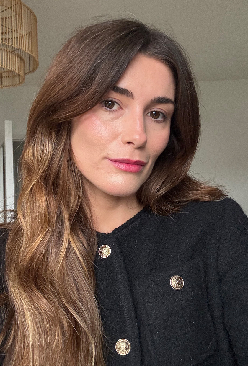 Eleanor wearing Dior Addict Lip Glow in shade Berry