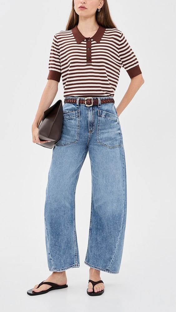 Twisted Barrel Jeans - Oasis