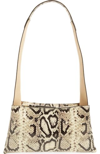 Small Nessa Snakeskin Embossed Leather Shoulder Bag