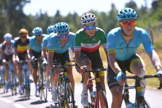 Astana looking after Fabio Aru during stage 15