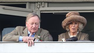 Andrew Parker Bowles OBE and Camilla, Duchess of Cornwall attend Ladies Day, day 2 of The Cheltenham Festival