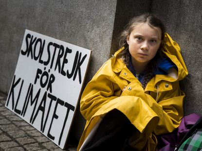 Greta Thunberg, who is most famous for her stance as a climate activist