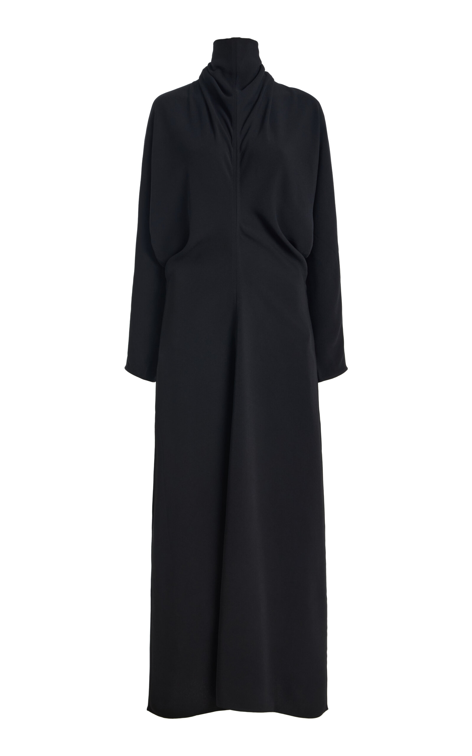 Slouch Waist Crepe Midi Scarf Dress