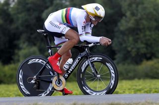 Fabian Cancellara (Saxo Bank) on his way to the stage win