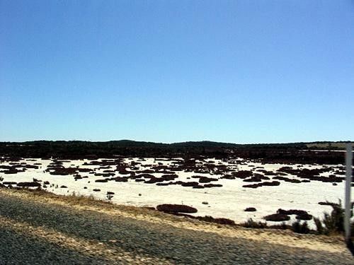 Salt pans dominate the South Australian landscape