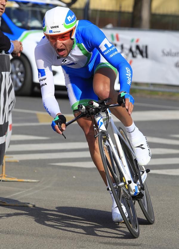 Jan Barta (Team NetApp) powers to victory on the final stage of the Coppi e Bartali