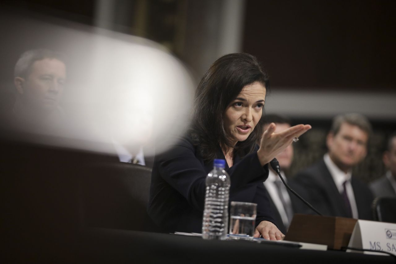 Facebook COO Sheryl Sandberg on Capitol Hill