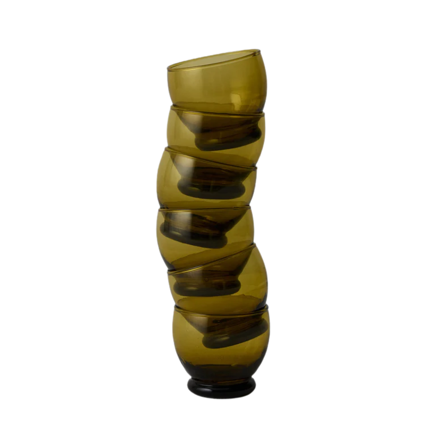 A stack of rounded Moroccan glasses from TOAST
