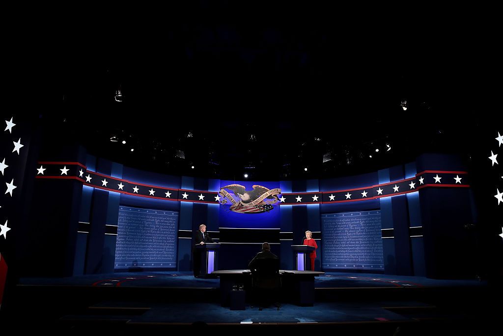 A 2016 debate between Hillary Clinton and Donald Trump.