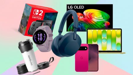 Collage of tech items on sale at Best Buy