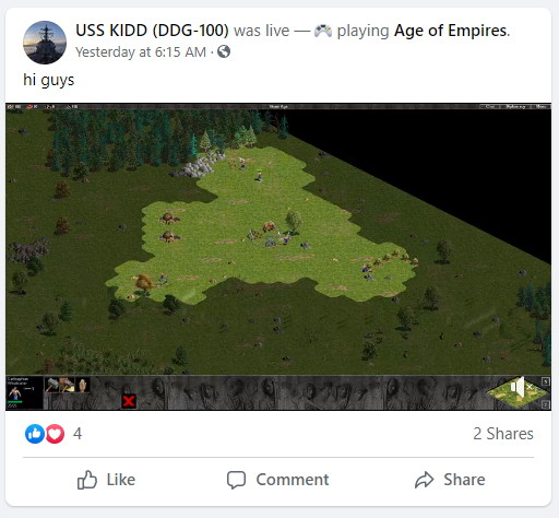 Age of Empires streaming stills from USS Kidd