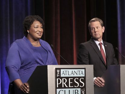 Stacey Abrams and Brian Kemp.