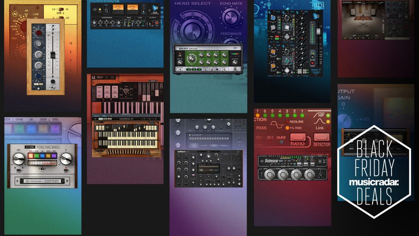 A selection of Universal Audio Spark plugins on a multi-coloured background