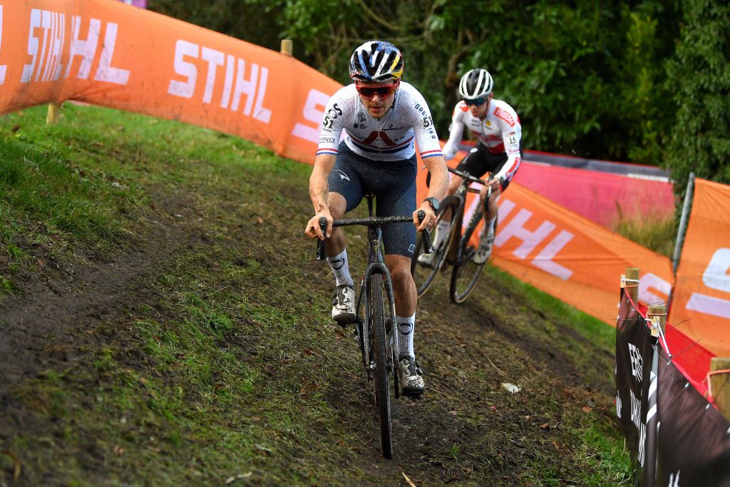 HULST NETHERLANDS JANUARY 02 Thomas Pidcock of The United Kingdom and Team INEOS Grenadiers competes during the 6th Hulst Vestingcross UCI CycloCross Worldcup 2022 Mens Elite CXWorldCup UCIcyclocrossWC on January 02 2022 in Hulst Netherlands Photo by Luc ClaessenGetty Images