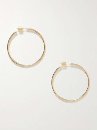 Baby Thread Gold-Plated Hoop Earrings