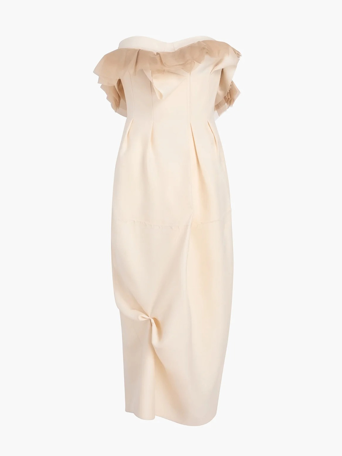 Salm Dress in Cream - 0 / Cream / 74%wool,26%silk