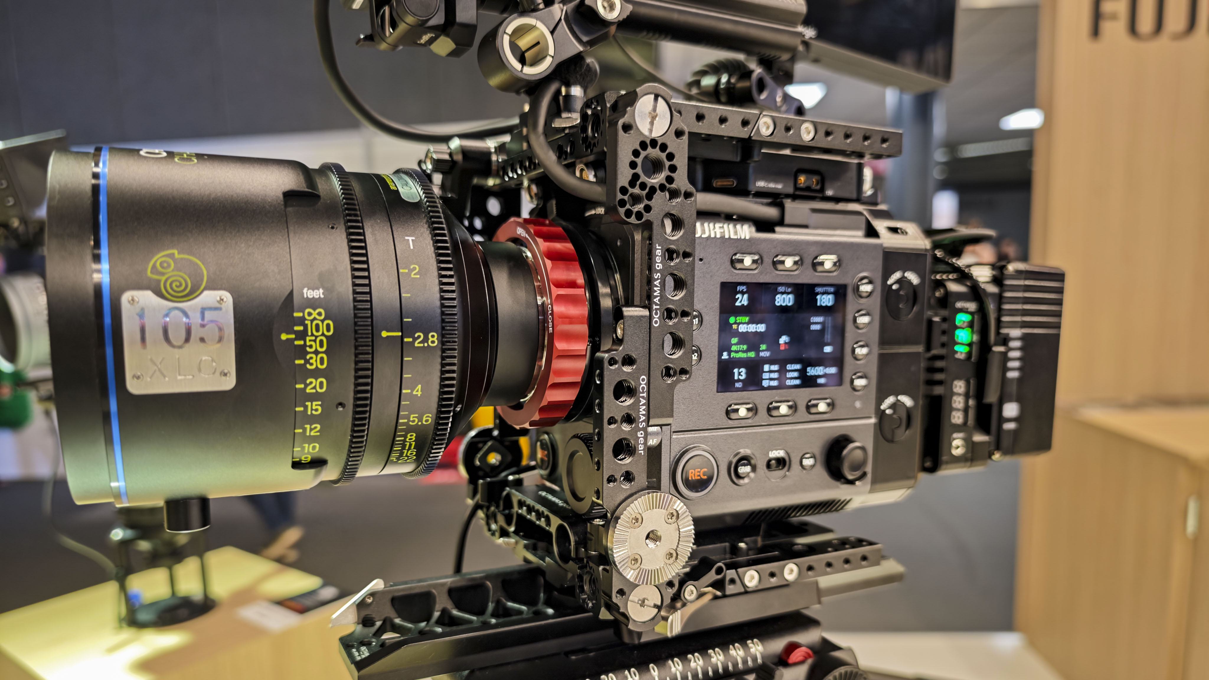 IBC 2025 show – Fujifilm GFX Eterna 55 cinema camera on a tripod