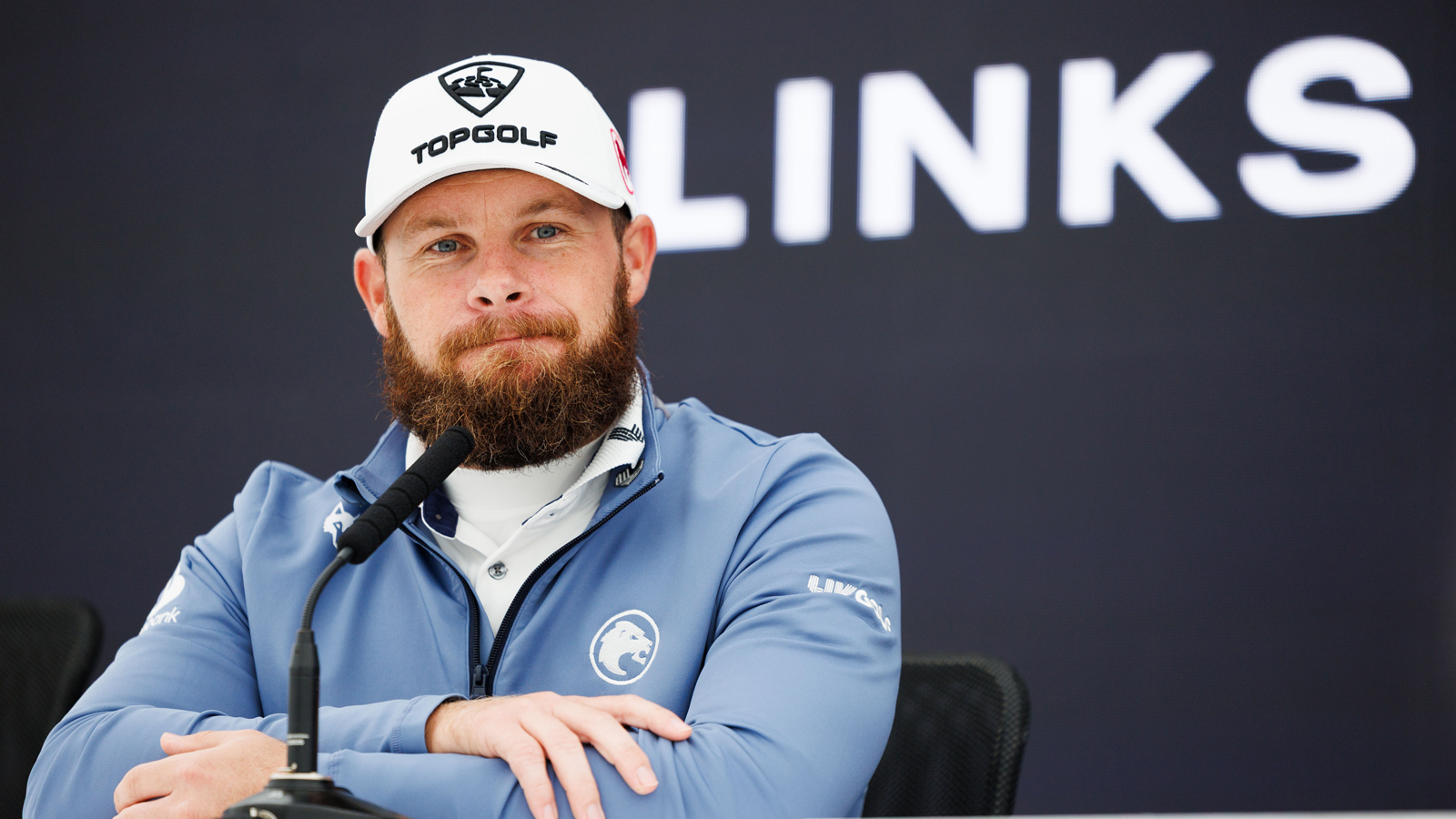Tyrrell Hatton talks to media at the Alfred Dunhill Links Championship