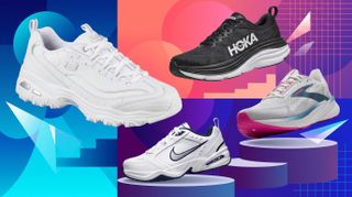 Walking shoes from Skechers, Hoka, Brooks, Nike
