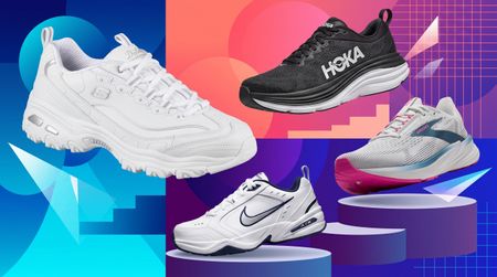 Walking shoes from Skechers, Hoka, Brooks, Nike