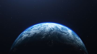 A view of Earth from space.