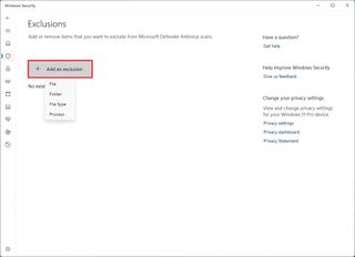 Microsoft Defender Exclusion