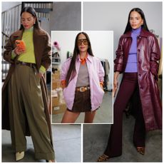 collage of Sophie Lopez wearing color combinations 