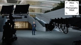 Apple Scary Fast 'Shot on iPhone' setup, Tim cook surrounded by lots of camera equipment