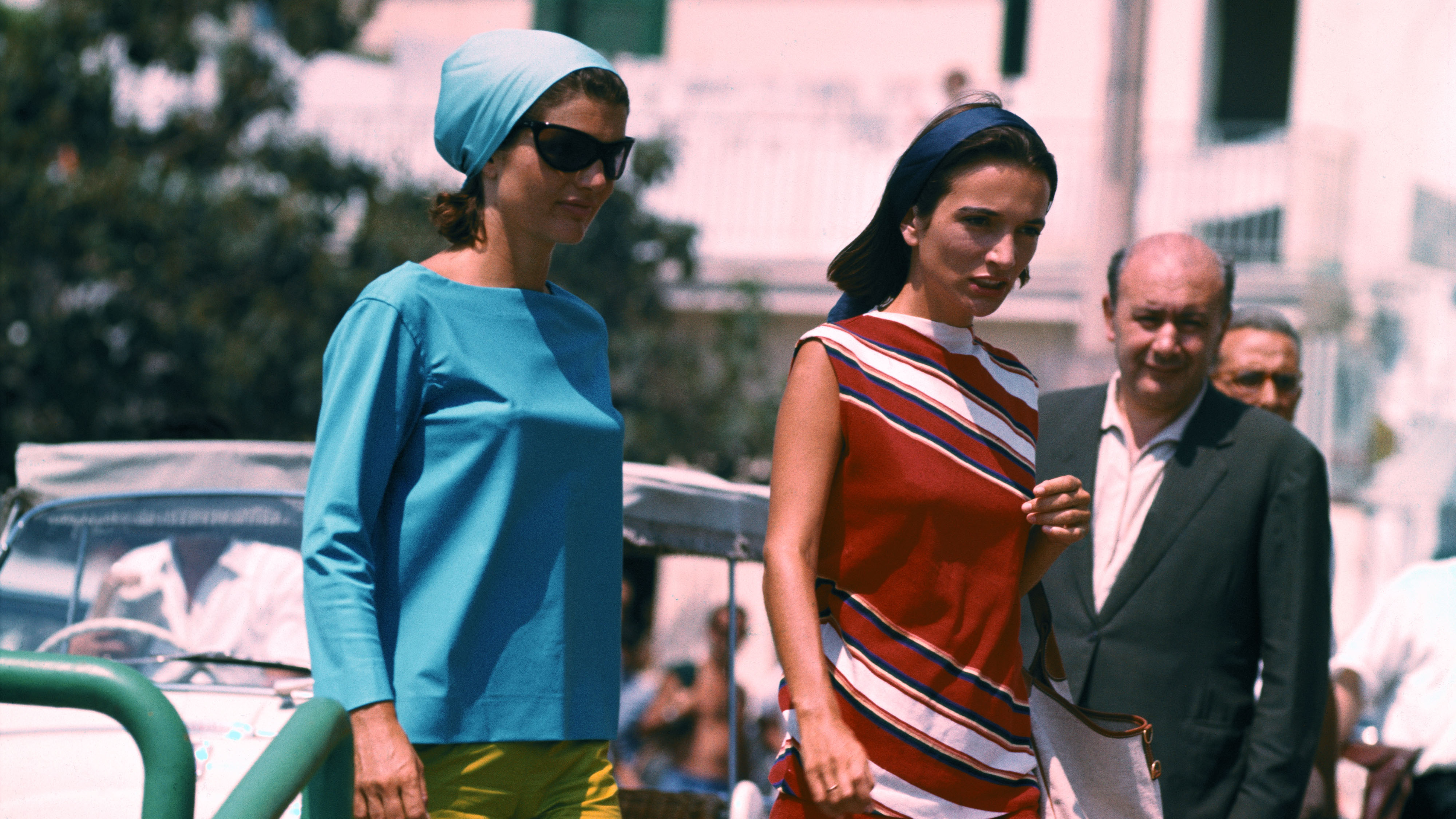 Jackie Kennedy and Lee Radziwill in Amalfi, Italy