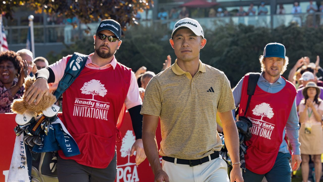 Collin Morikawa and Owen Wilson in Stick