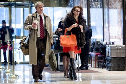 Rebekah Mercer in Trump Tower with Nick Ayers and Kellyanne Conway