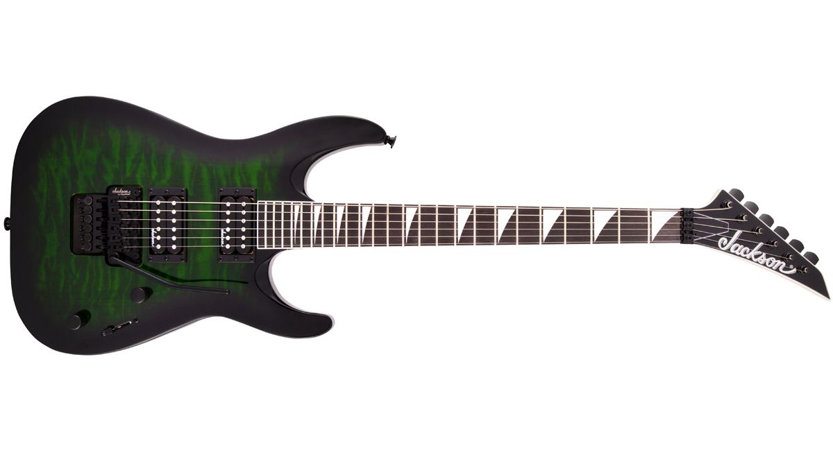 Jackson JS Series Dinky Arch Top JS32Q DKA in Transparent Green Burst