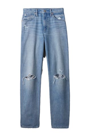 High-waisted barrel jeans