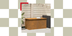Outdoor Storage Box Steel Garden Solution Terrace Organizer Urban Style