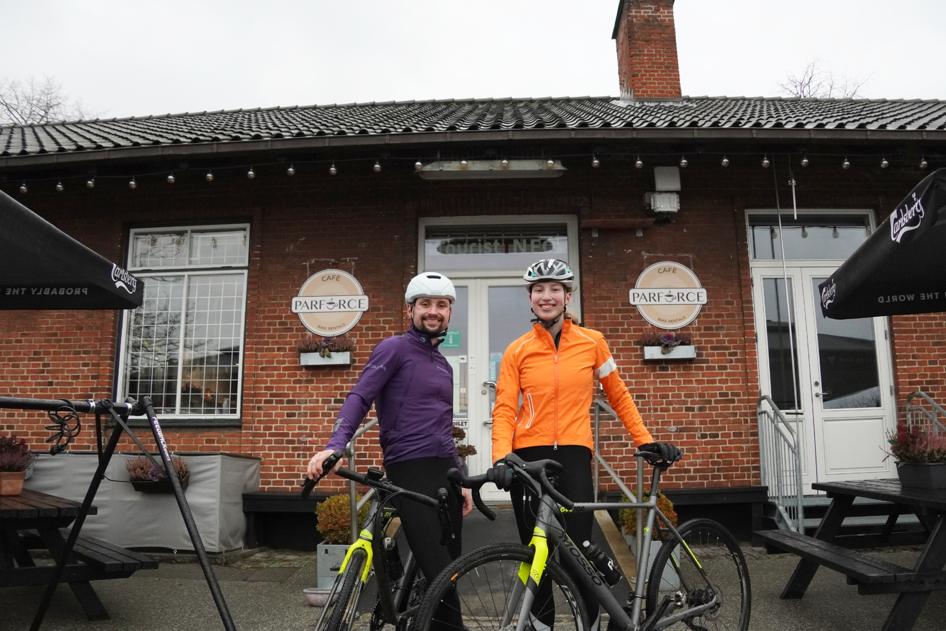 Image shows a person gravel riding in Denmark