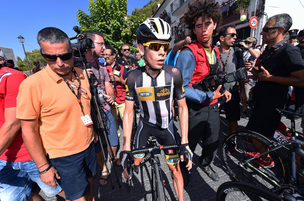 Louis Meintjes (MTN-Qhubeka) post-stage
