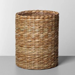 A woven waste basket
