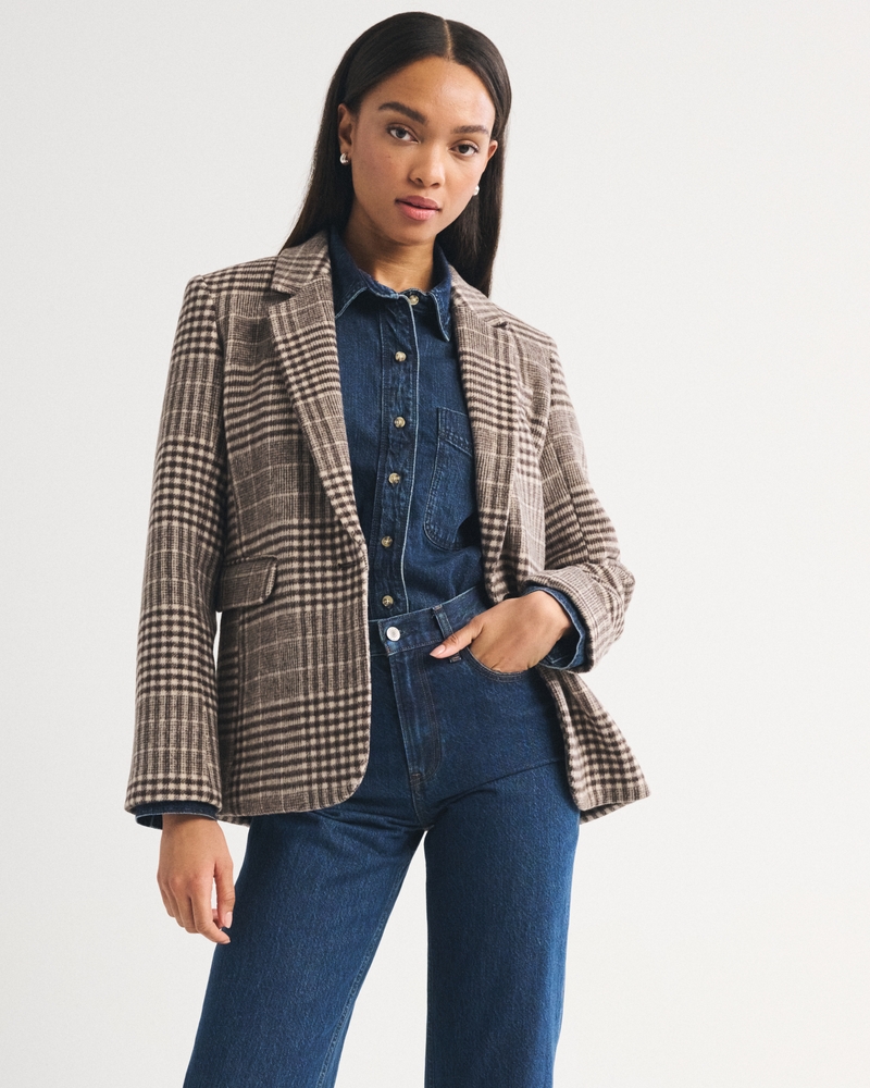 Classic Wool-Blend Blazer