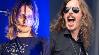 Steven Wilson onstage in 2013, and Opeth onstage in 2024