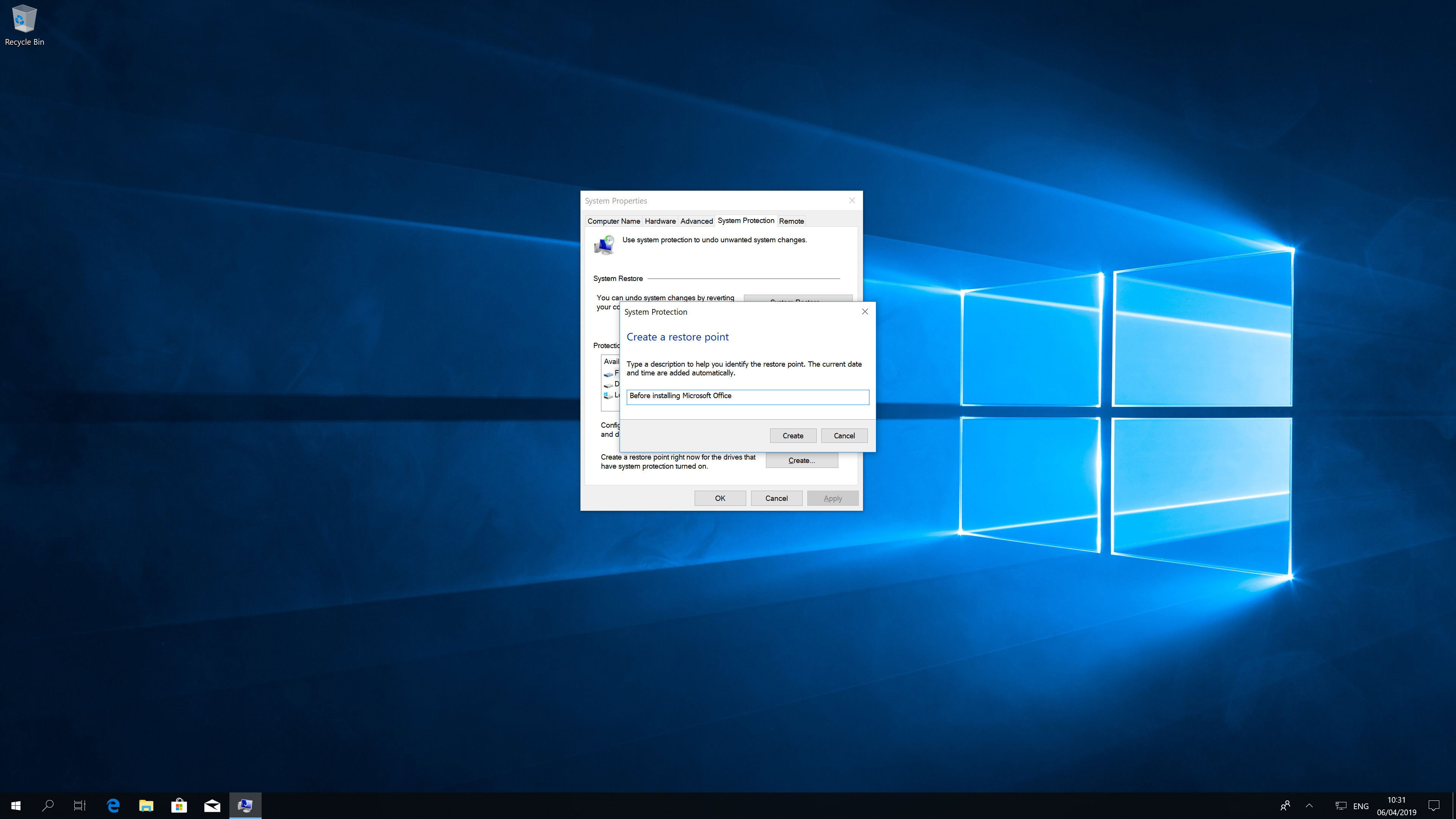 How to use system restore in Windows 10