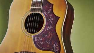 Close up of Epiphone Masterbilt Hummingbird