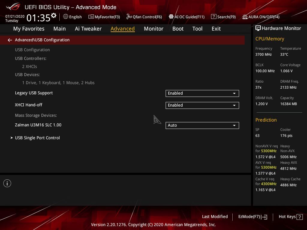 Asus ROG Strix Z490-E BIOS