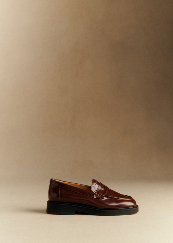 Adam Loafers - Glossy Black - Bovine Leather - S&amp;eacute;zane