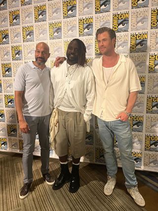 Keegan-Michael Key, Brian Tyree Henry, and Chris Hemsworth