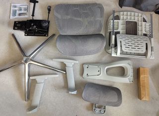 A grey Boulies EP400 office chair