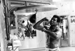 Muhammad Ali in the gym
