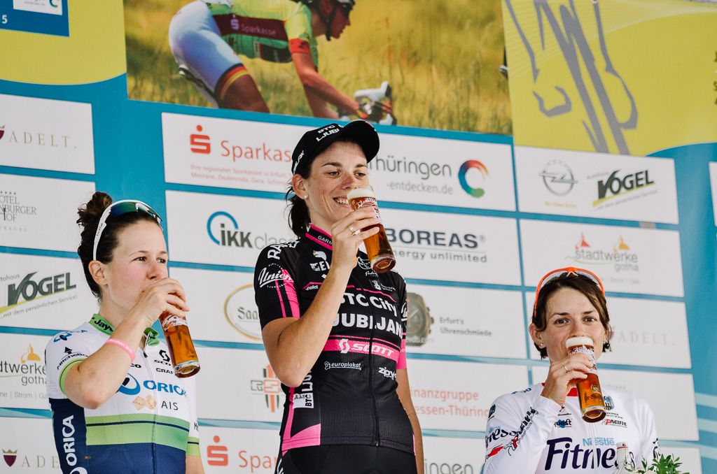 Eugenia Bujak on the podium