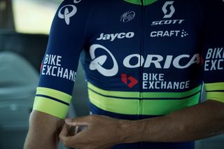 New kits/colors for a new name sponsor as Team Orica-GreenEDGE changes into Team Orica-BikeExchange ahead of the 2016 Tour de France