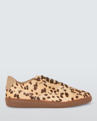 John LewisFae Leopard Print Lace Up Cupsole Trainers